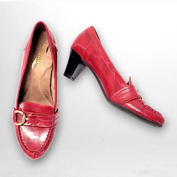 Aerosoles Red HEELREST High Heels Size 6.5 - Picture 4 of 8